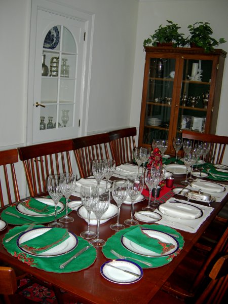 all set for Christmas (Eve) dinner