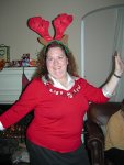 Oh look!  A reindeer visited on Christmas Eve!  JAZZ HANDS!