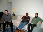 Chris, Shep, and Ben playing Rock Band