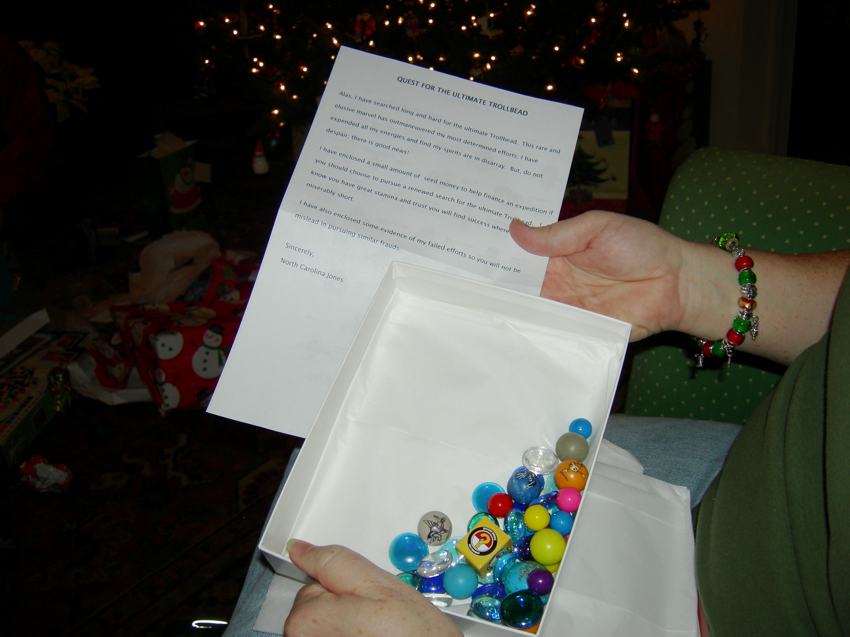 Cynthia got financing for the elusive Troll Bead