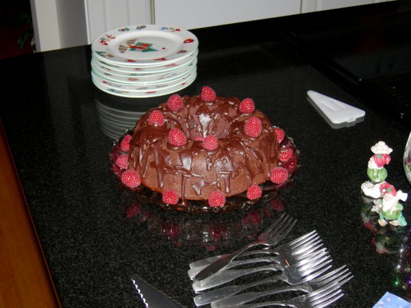 Cynthia made another yummy bundt cake for Christmas