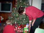 Sally is playing Santa