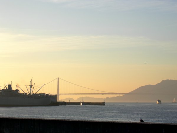 A view of the bridge from Pier 39.