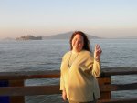 Cynthia-san with Alcatraz in the background