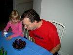 Mike Blowing Out the Candles
