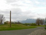 view of the mountains from the museum grounds