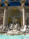A fountain outside of Caesar's Palace.