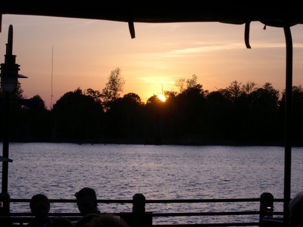sunset on the river