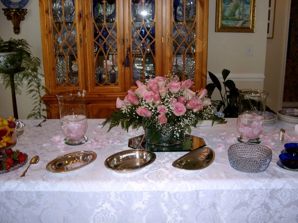 the buffet table