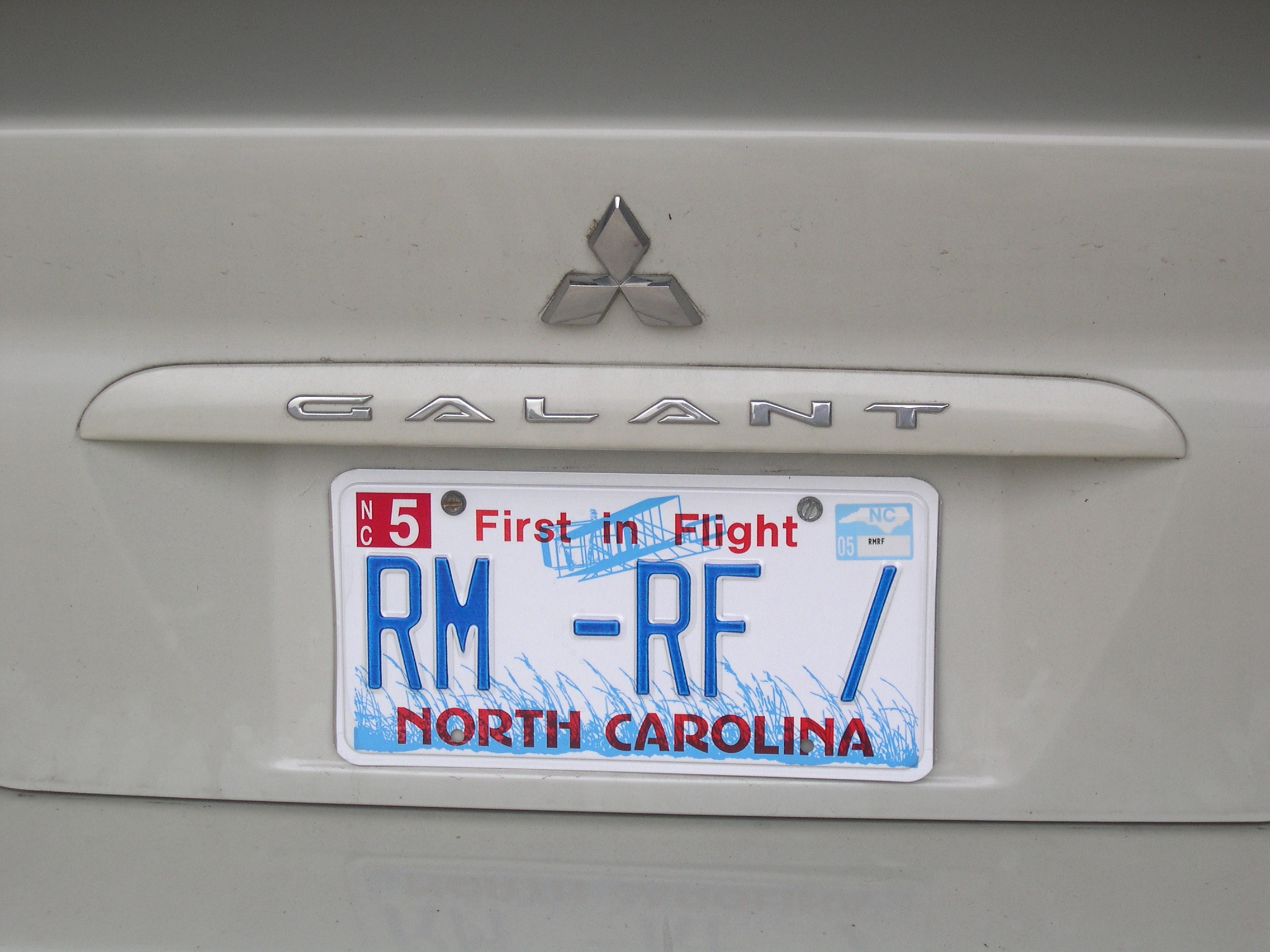 my new license plate: closeup