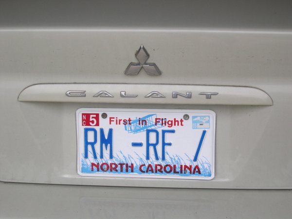 my new license plate: closeup