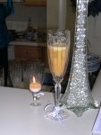 pretty glass and candle