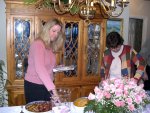 Sarah and Sally getting food