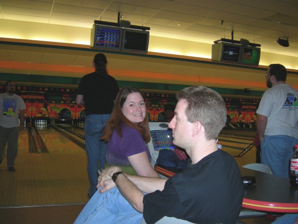 Kelley and Tim (Ben, Cam, and Matt in the background)