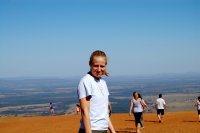 Ashton posing at the top