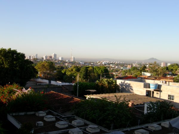 The view from our hotel room, over the city.