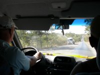 driving down the road towards Jaceira, our driver was crazy good