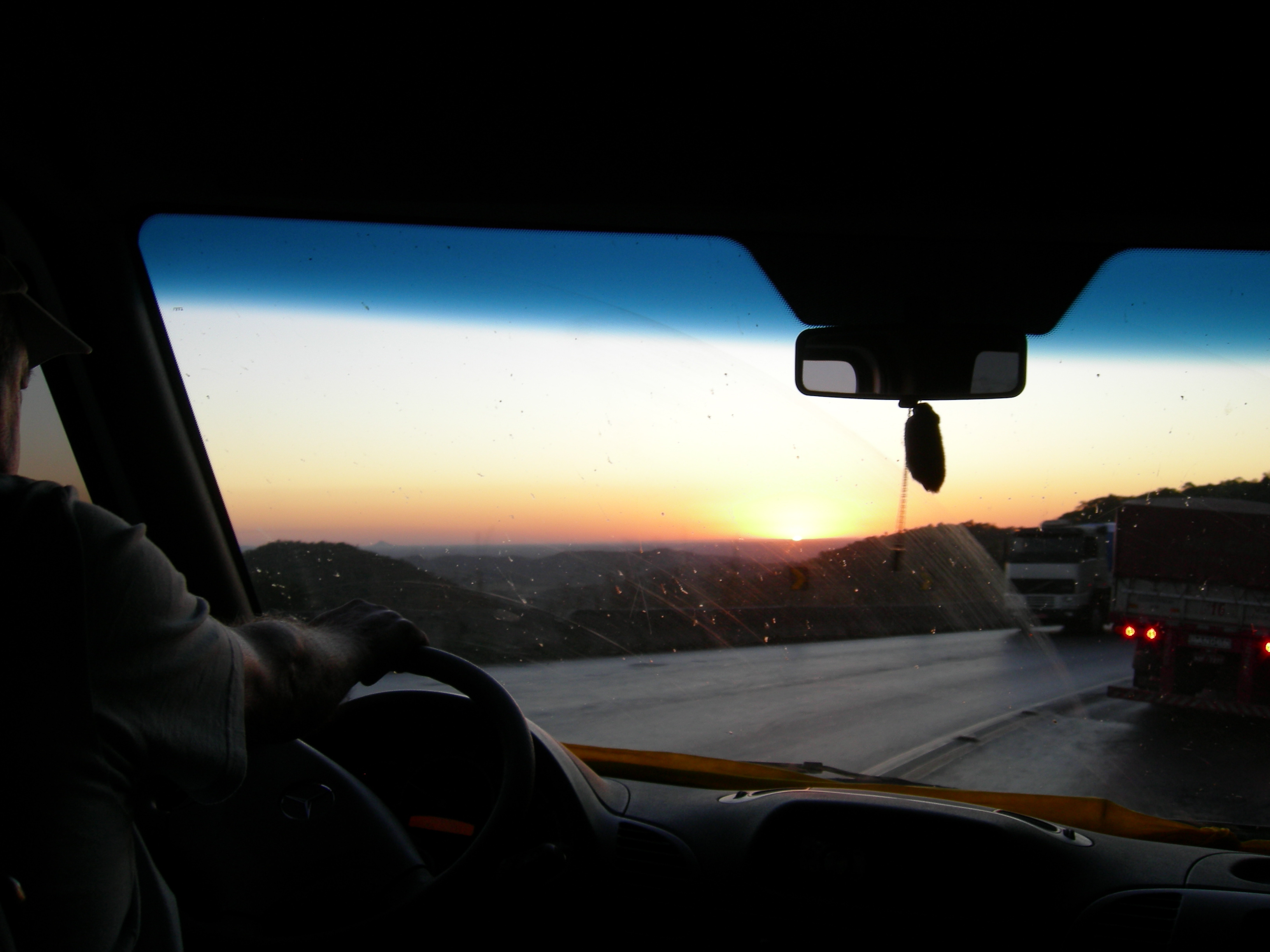 we had a pretty sunset on the ride home