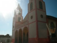the church in the center square of Poconé