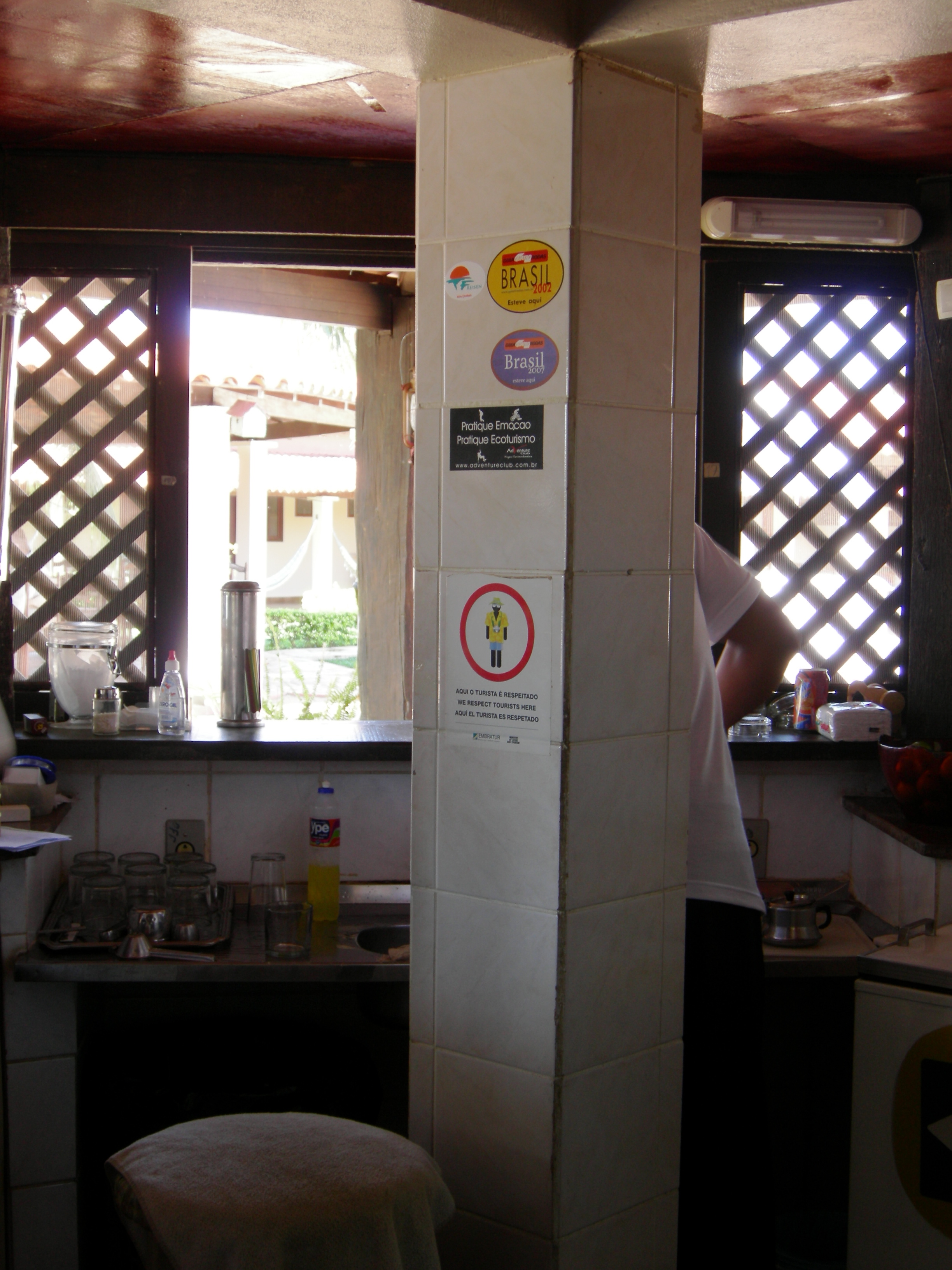 we arrived at the Pantanal Mato Grosso Hotel, and had lunch, this is the bar where we got some caipirinhas