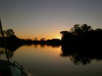sunset on the river