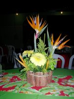 flower arrangement at the conference dinner, at the Antigo Mercado do Peixe do Porto