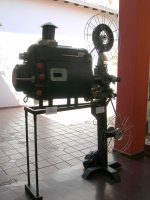 A vintage movie projector
