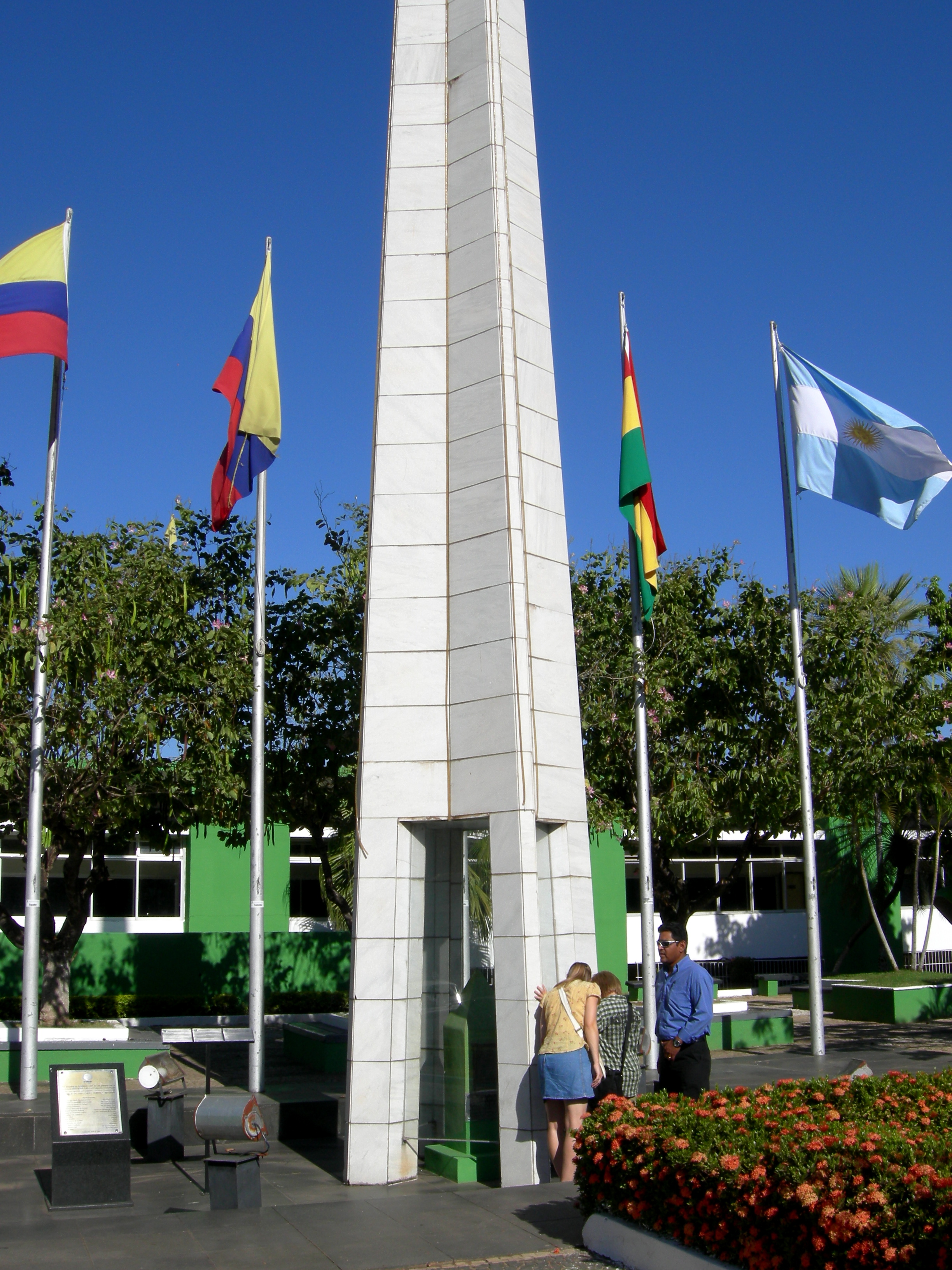 this marks the center of South America (again)