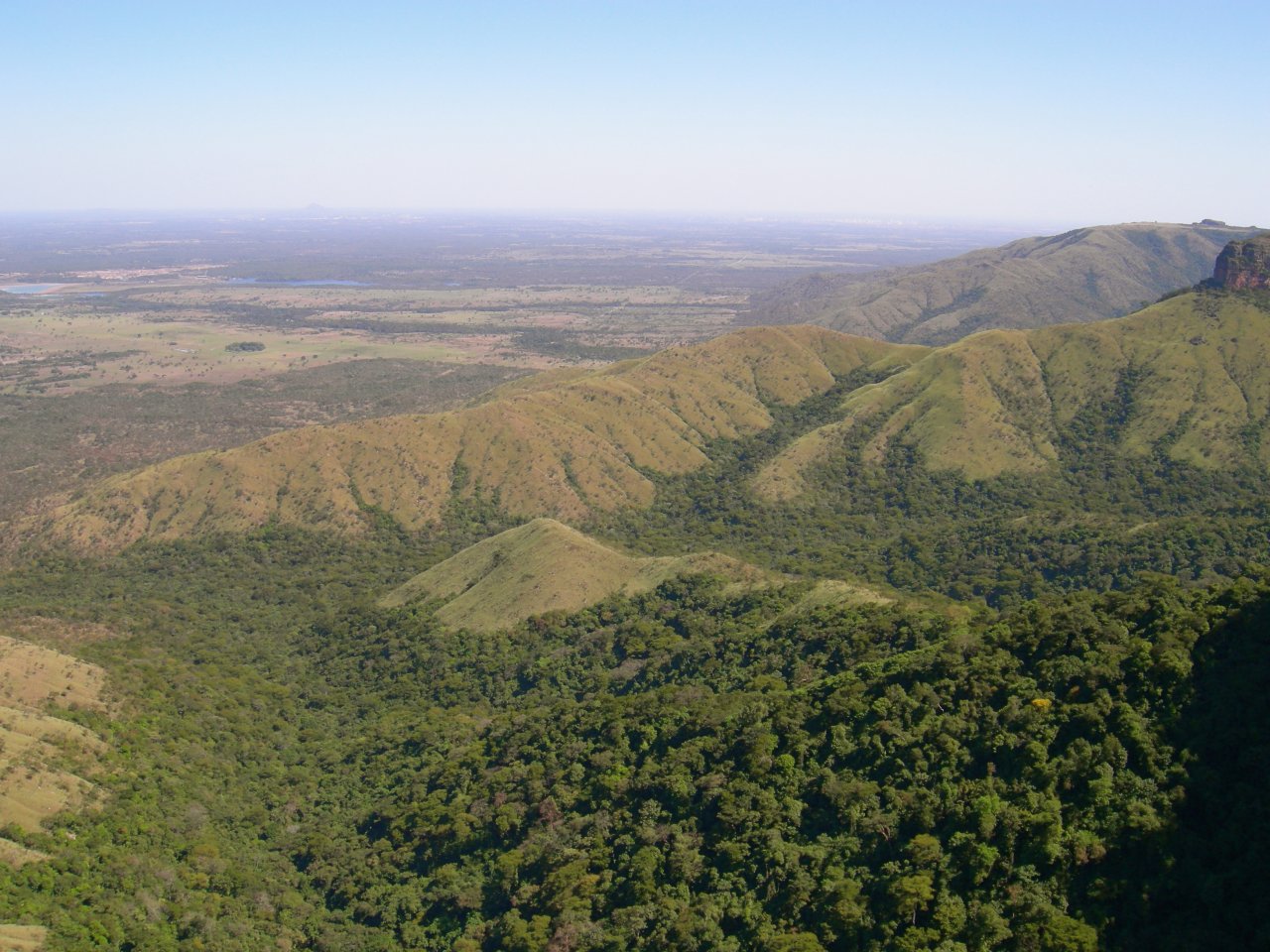 looking over the plains and mountains