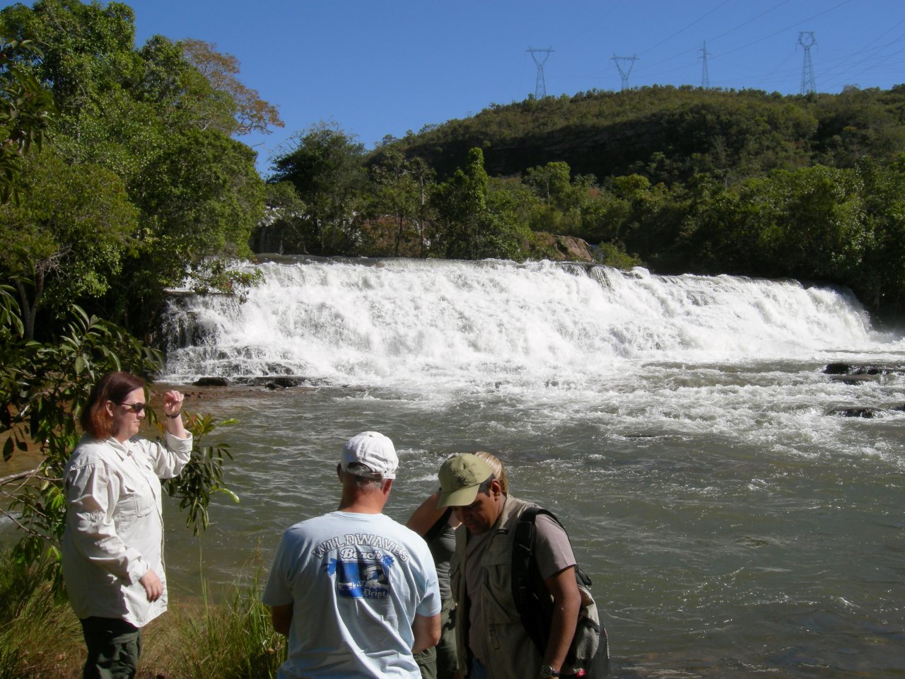 we looked around here at the Cachoeira da Fumaça, but we actually rafted farther up the river