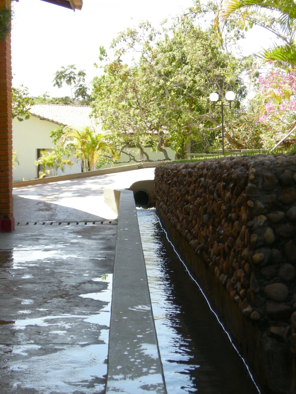 the hot springs feed water all throughout the resort