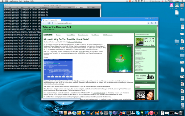 Google Chrome on Mac OS X (Screenshot)