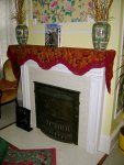 B&B Room: fireplace