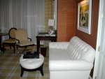 Wynn hotel room: desk and couch