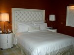 Wynn hotel room: bed and droors