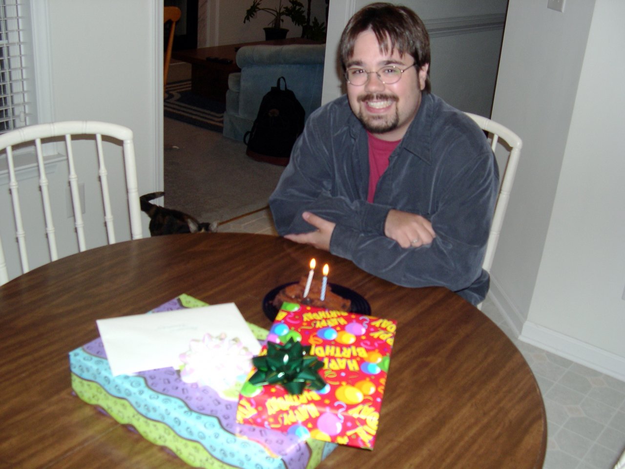 About to open presents.