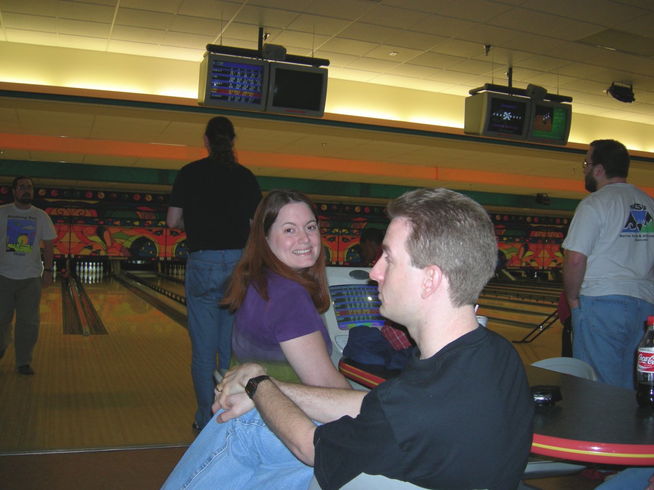 Kelley and Tim (Ben, Cam, and Matt in the background)
