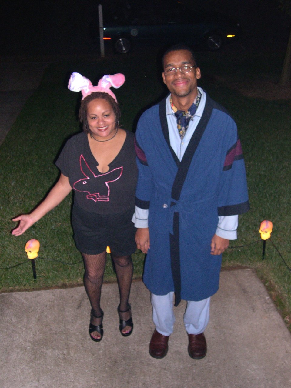 Jen and Quincy (Hef and his bunny)