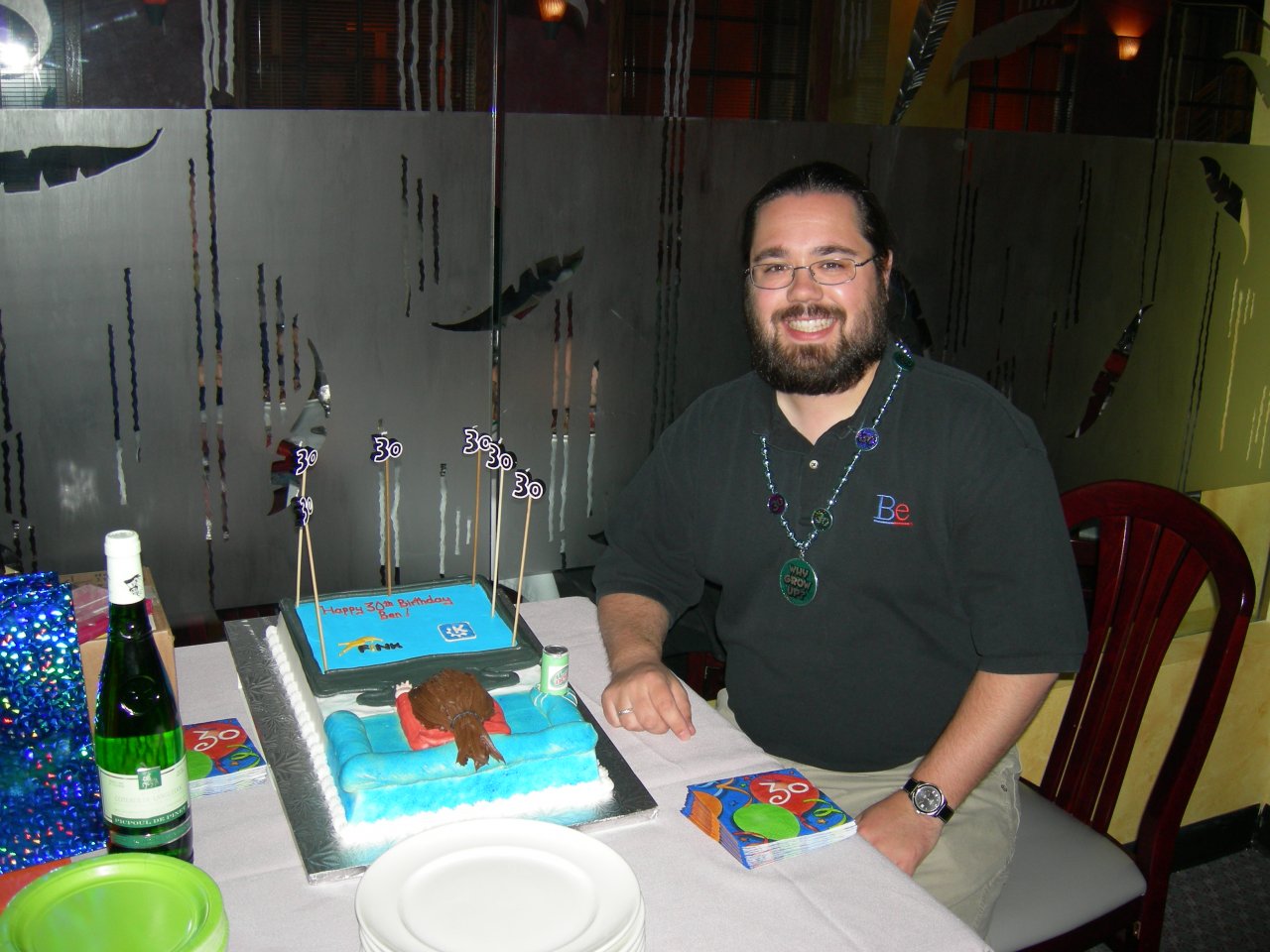 That's me in the corner.  That's... ahh, forget it.  Me with the cake.  :)