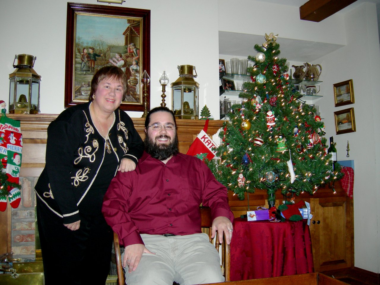 Ben and Mom at Aunt Pam's