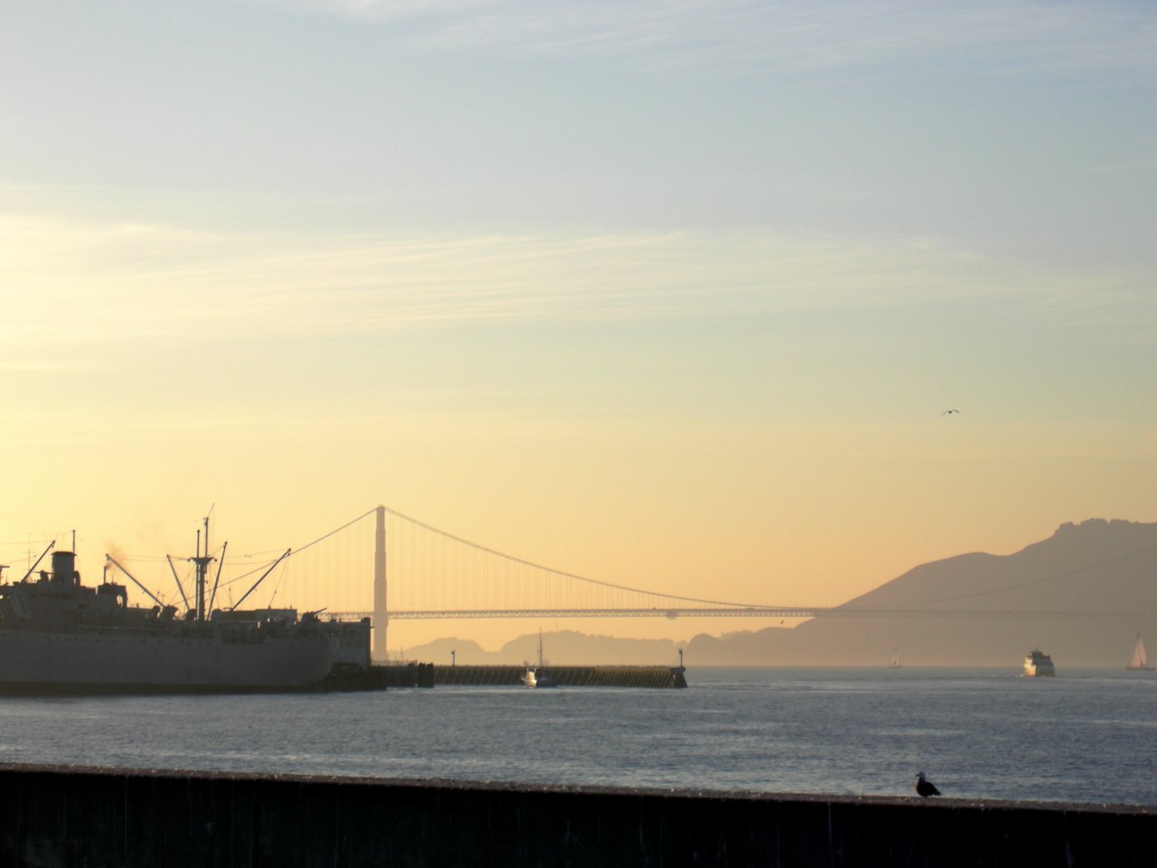 A view of the bridge from Pier 39.