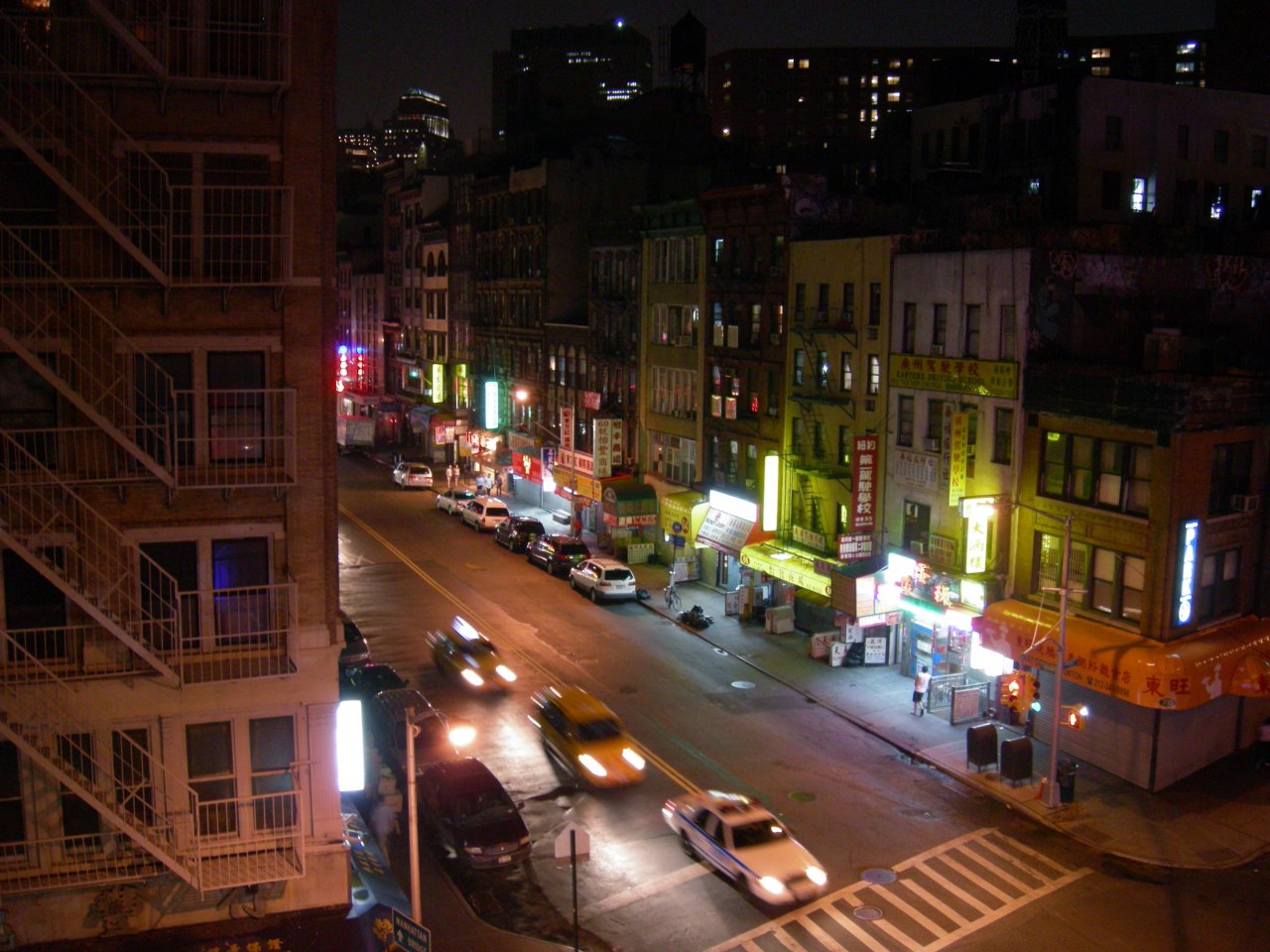 Looking down on Chinatown.