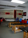 The infamous hot tub and massage table room.