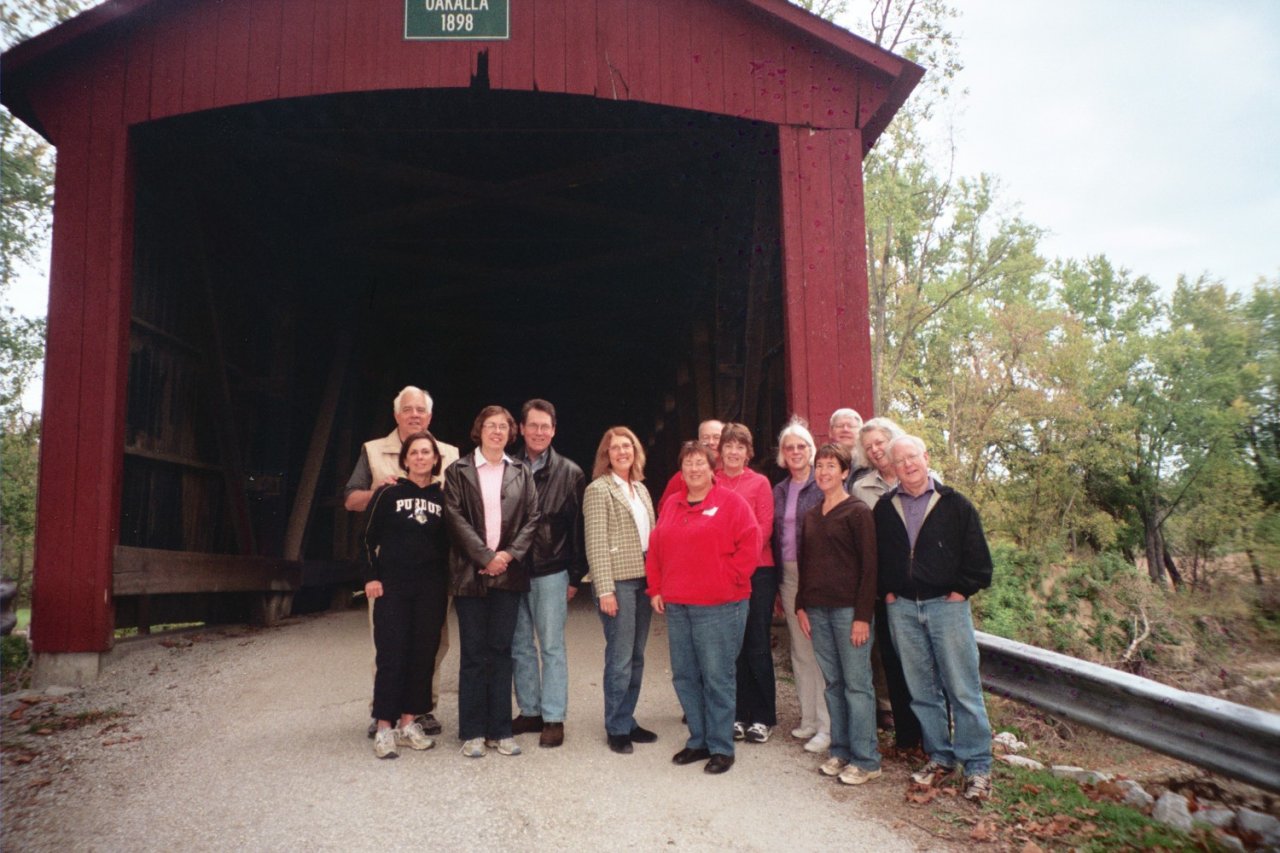 Group at the Covered Bridge