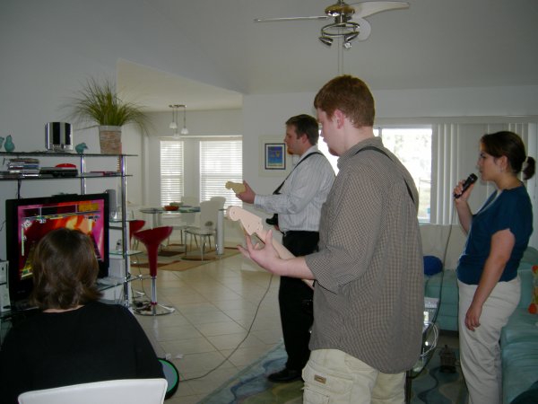 Playing Rock Band (2)