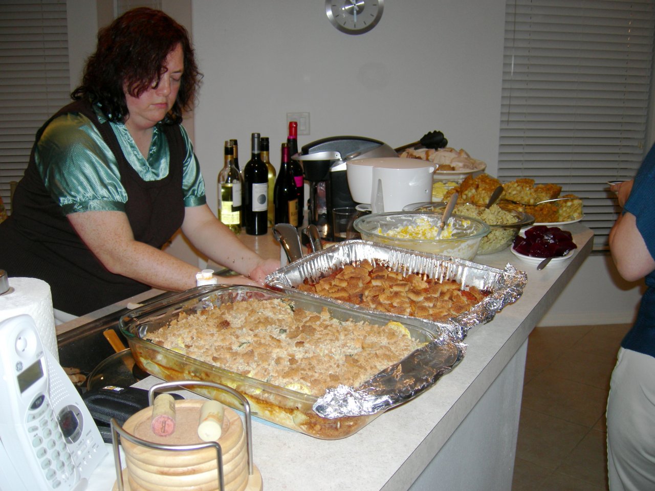 Cynthia prepping the Thanksgiving spread (1)