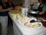 Cynthia prepping the Thanksgiving spread (3)