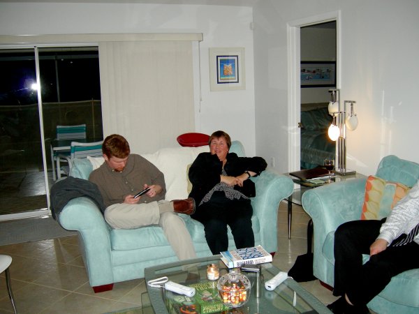 David in his normal pose, Deb, and part of Jamie  ;)