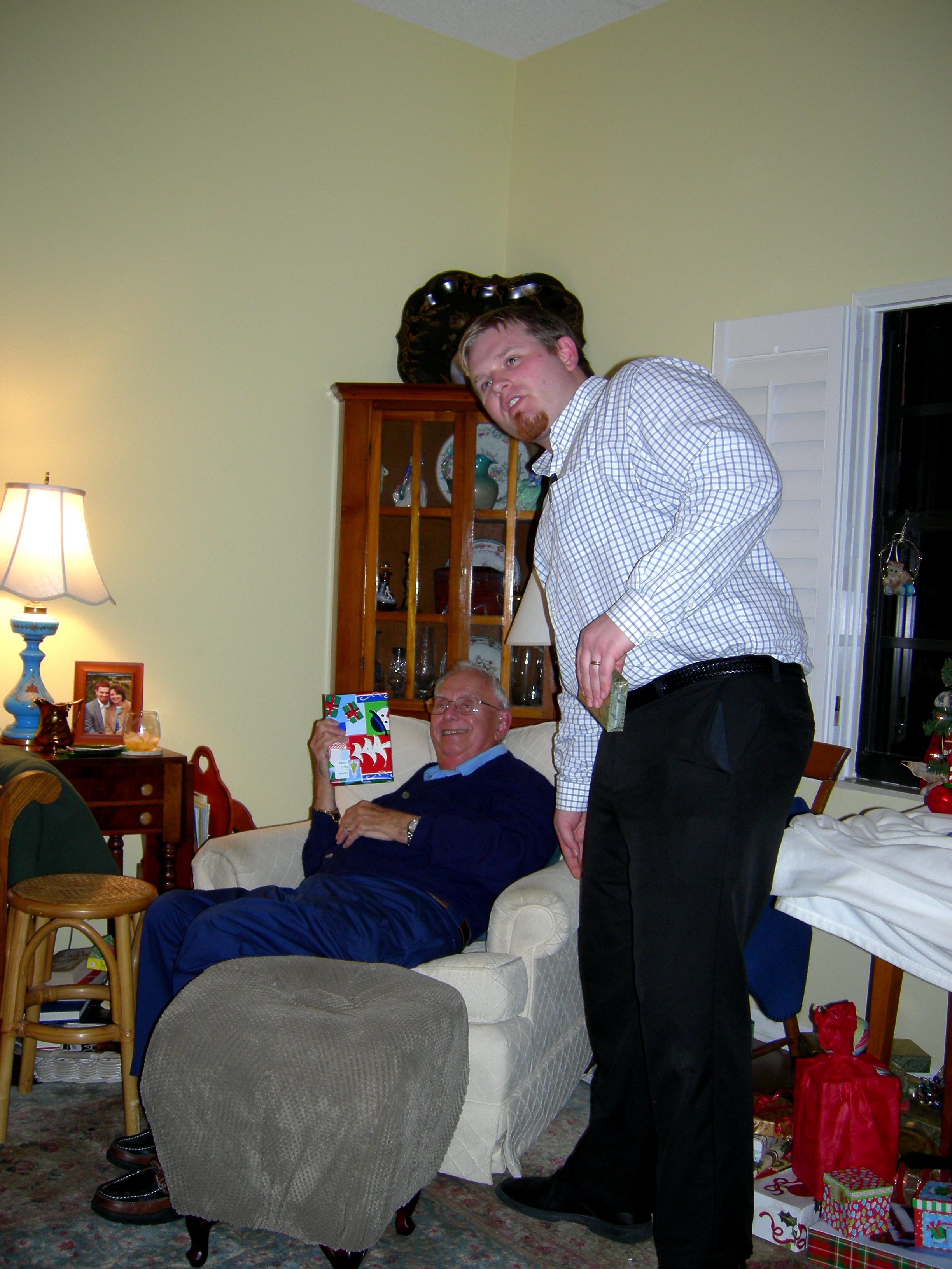 Jamie and Grandpa posing