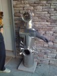Yard Art by Bill Spooner: Titanium... Robot?